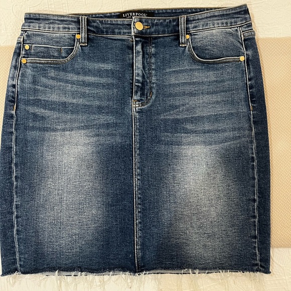 Liverpool Denim Skirt - Picture 2 of 4